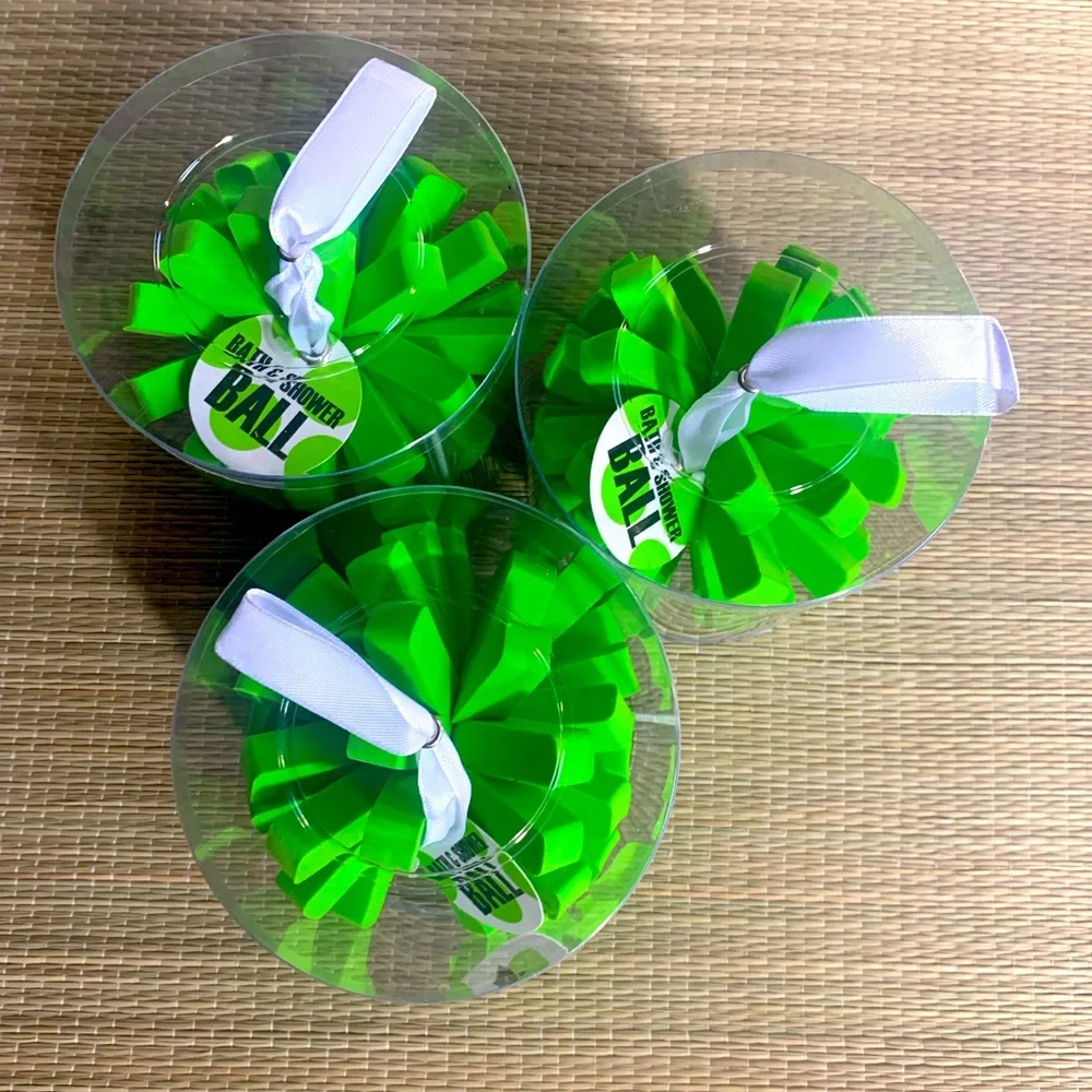 B9 NO Bath & Shower Ball 3 Piece Set Color Green